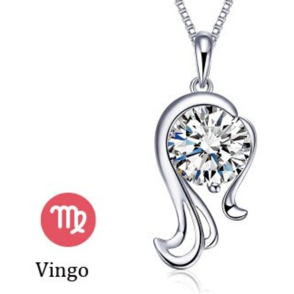 Zodiac Silver CZ  Necklace - Picture 9 of 15